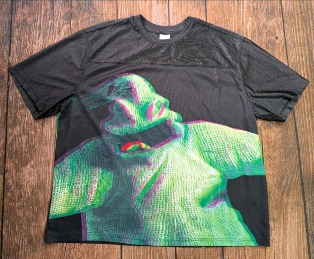 DISNEY THE NIGHTMARE BEFORE CHRISTMAS OOGIE BOOGIE FOOTBALL JERSEY ADULT Large